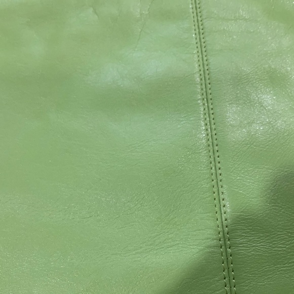 A Vintage Rowallan of Scotland Lime iPad/Clutch Leather Carrier - Picture 1 of 5